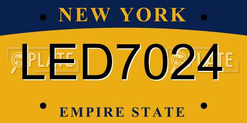 LED7024 New York License Plate