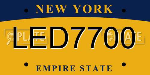 LED7700 New York License Plate