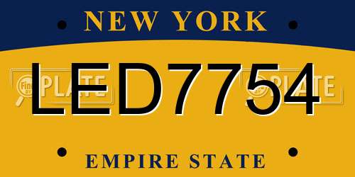 LED7754 New York License Plate