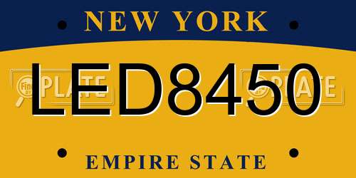 LED8450 New York License Plate