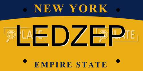 LEDZEP New York License Plate