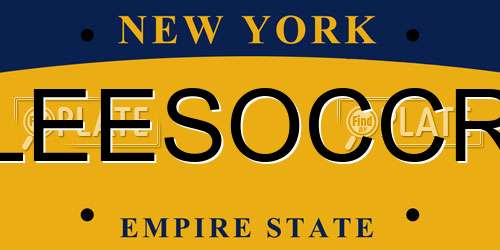 LEESOCCR New York License Plate