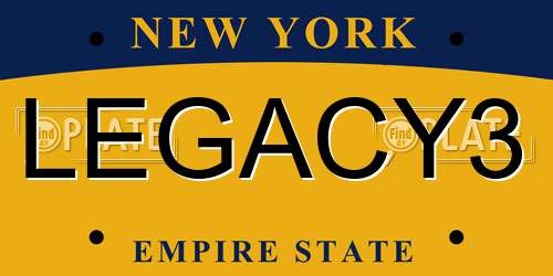 LEGACY3 New York License Plate