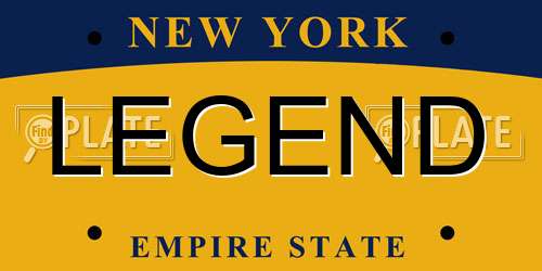 LEGEND New York License Plate