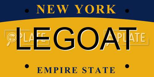 LEGOAT New York License Plate