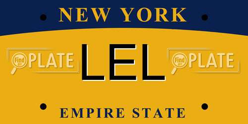 LEL New York License Plate