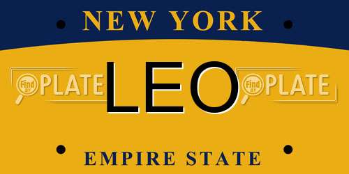 LEO New York License Plate