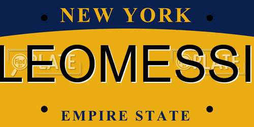 LEOMESSI New York License Plate
