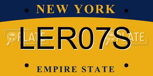 LER07S New York License Plate
