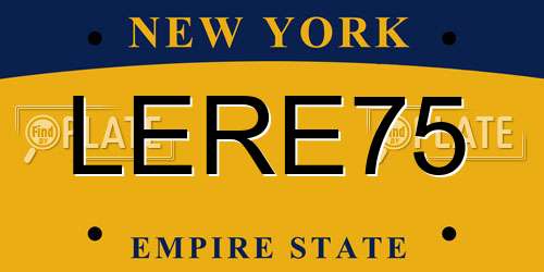 LERE75 New York License Plate