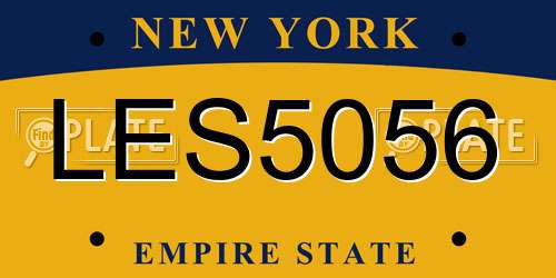 LES5056 New York License Plate
