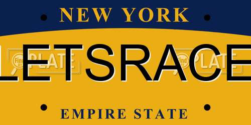 LETSRACE New York License Plate