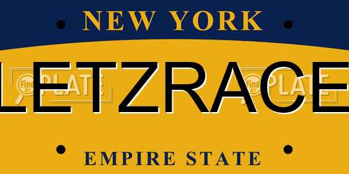 LETZRACE New York License Plate