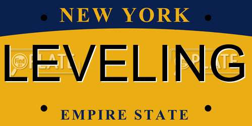 LEVELING New York License Plate