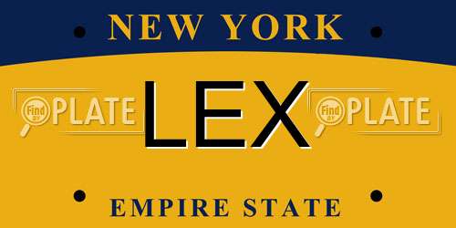 LEX New York License Plate