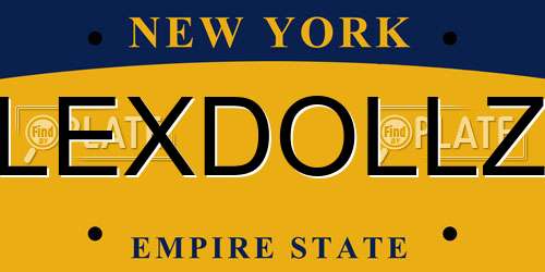 LEXDOLLZ New York License Plate