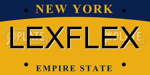 LEXFLEX New York License Plate
