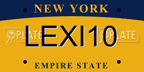 LEXI10 New York License Plate