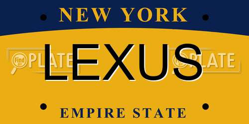 LEXUS New York License Plate