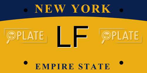 LF New York License Plate