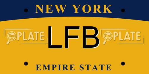 LFB New York License Plate