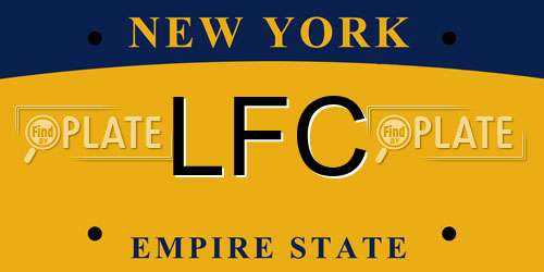LFC New York License Plate