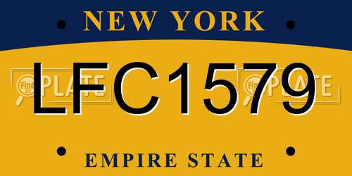 LFC1579 New York License Plate
