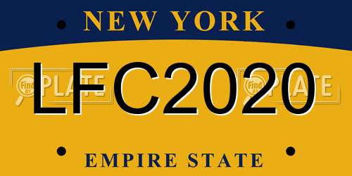 LFC2020 New York License Plate