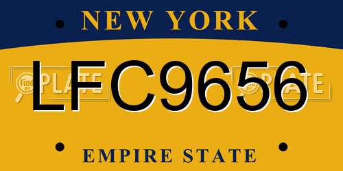 LFC9656 New York License Plate