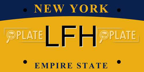 LFH New York License Plate