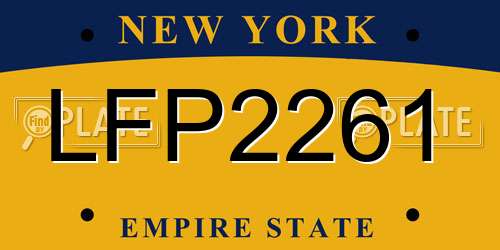 LFP2261 New York License Plate