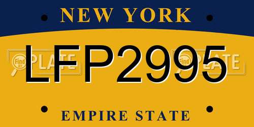 LFP2995 New York License Plate