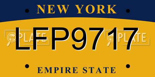 LFP9717 New York License Plate