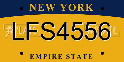 LFS4556 New York License Plate