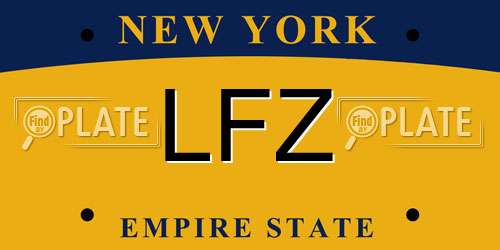LFZ New York License Plate