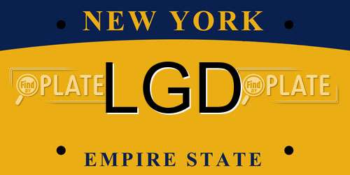 LGD New York License Plate