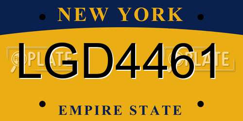 LGD4461 New York License Plate