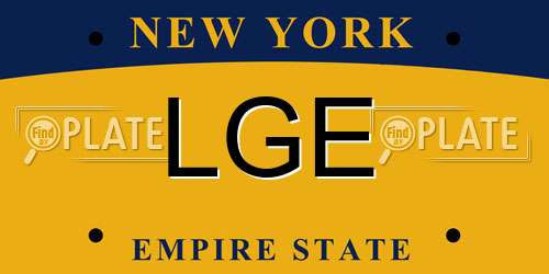 LGE New York License Plate
