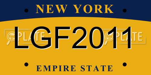 LGF2011 New York License Plate