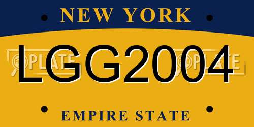 LGG2004 New York License Plate