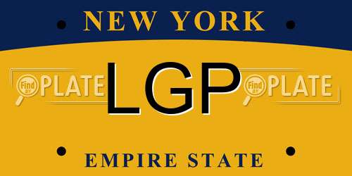 LGP New York License Plate