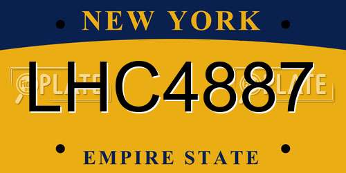 LHC4887 New York License Plate