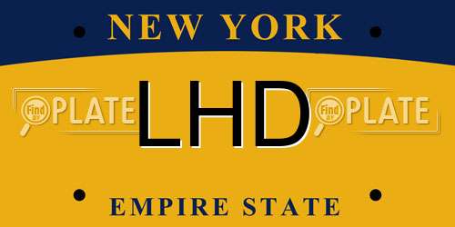 LHD New York License Plate