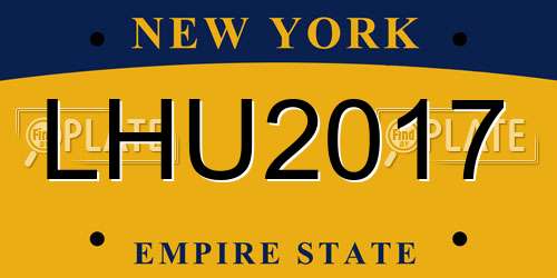 LHU2017 New York License Plate