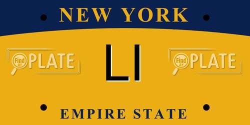 LI New York License Plate