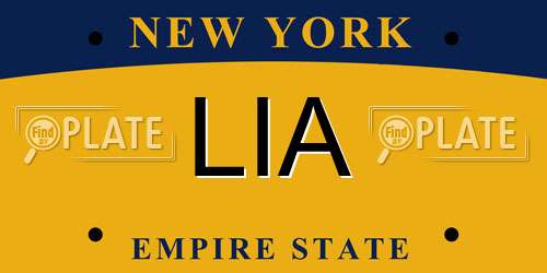 LIA New York License Plate