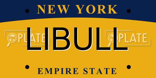 LIBULL New York License Plate