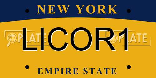LICOR1 New York License Plate