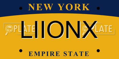 LIIONX New York License Plate