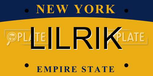 LILRIK New York License Plate